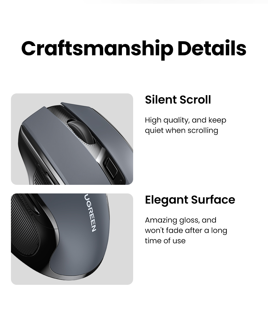 Ugreen Ergonomic Wireless Mouse 90545 MU006 in Sri Lanka | ido.lk