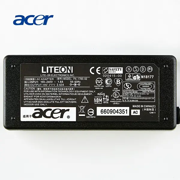 Acer Laptop Charger Power Adapter 19V 3.42A 65W Sri Lanka @ido.lk