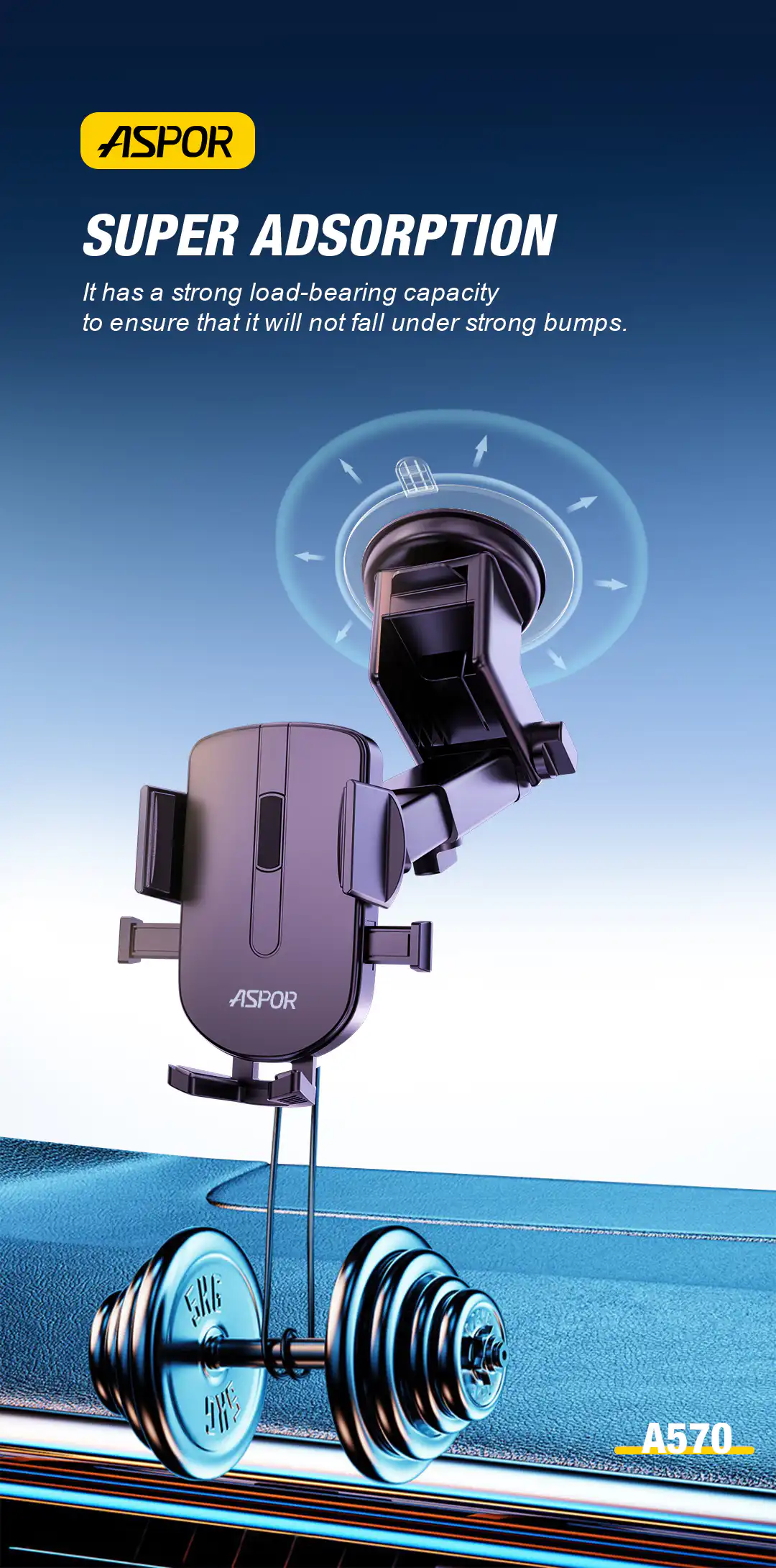 Aspor A570 Car Phone Holder Car Phone Bracket in Sri Lanka | ido.lk