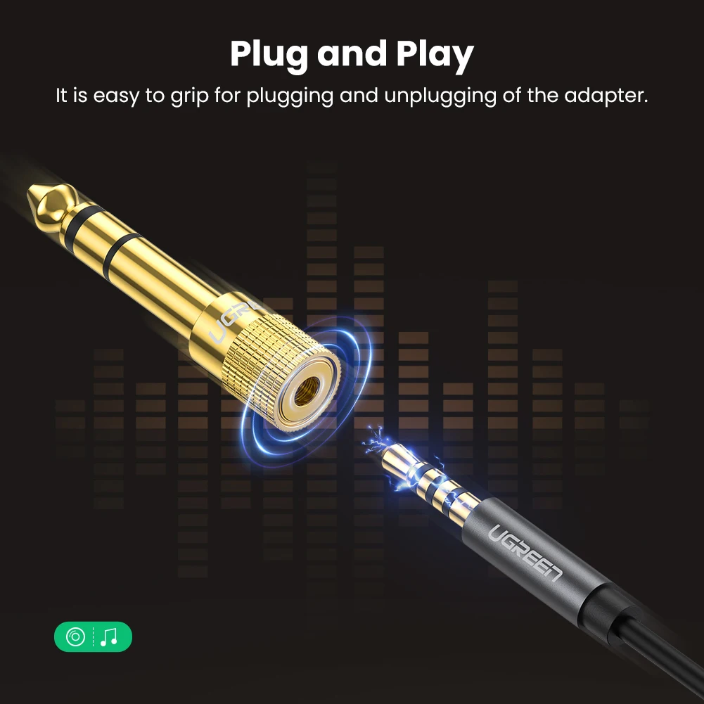 UGREEN 6.35mm Male to 3.5mm Female Audio Jack Adapter 20503 in Sri Lanka | ido.lk
