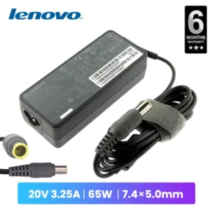 Lenovo Laptop Charger Power Adapter 20V 3.25A 65W Round Pin@ido.lk