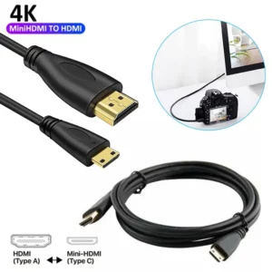 MIni HDMI to HDMI Cable 1.5M Gold Plated Cable@ido.lk