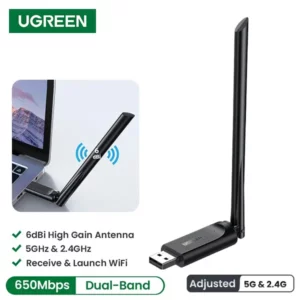 UGREEN 650Mbps USB WiFi Adapter Dual Band AC650@ido.lk