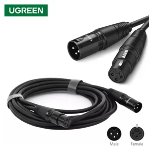 UGREEN Cannon XLR Male to Female Cable Microphone Extension 5M@ido.lk