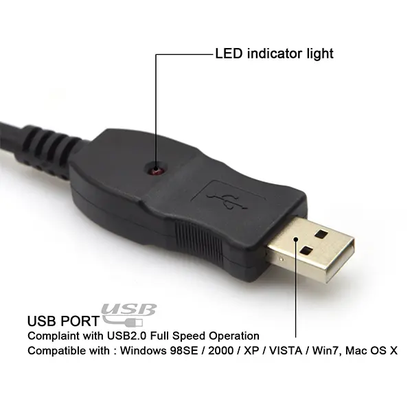 USB To 6.5mm Jack Audio Adapter Converter USB Guitar Cable @ido.lk
