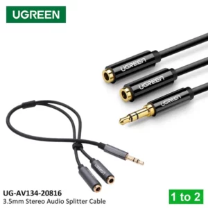 Ugreen 3.5mm Male to 2 Port 3.5mm Female Audio Splitter Cable AV134@ido.lk