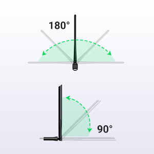 UGREEN AC650 USB WiFi Adapter for PC Desktop 6dBi Antenna 2.4GHz 5GHz Dual Band Wireless Adapter Sri Lanka | ido.lk