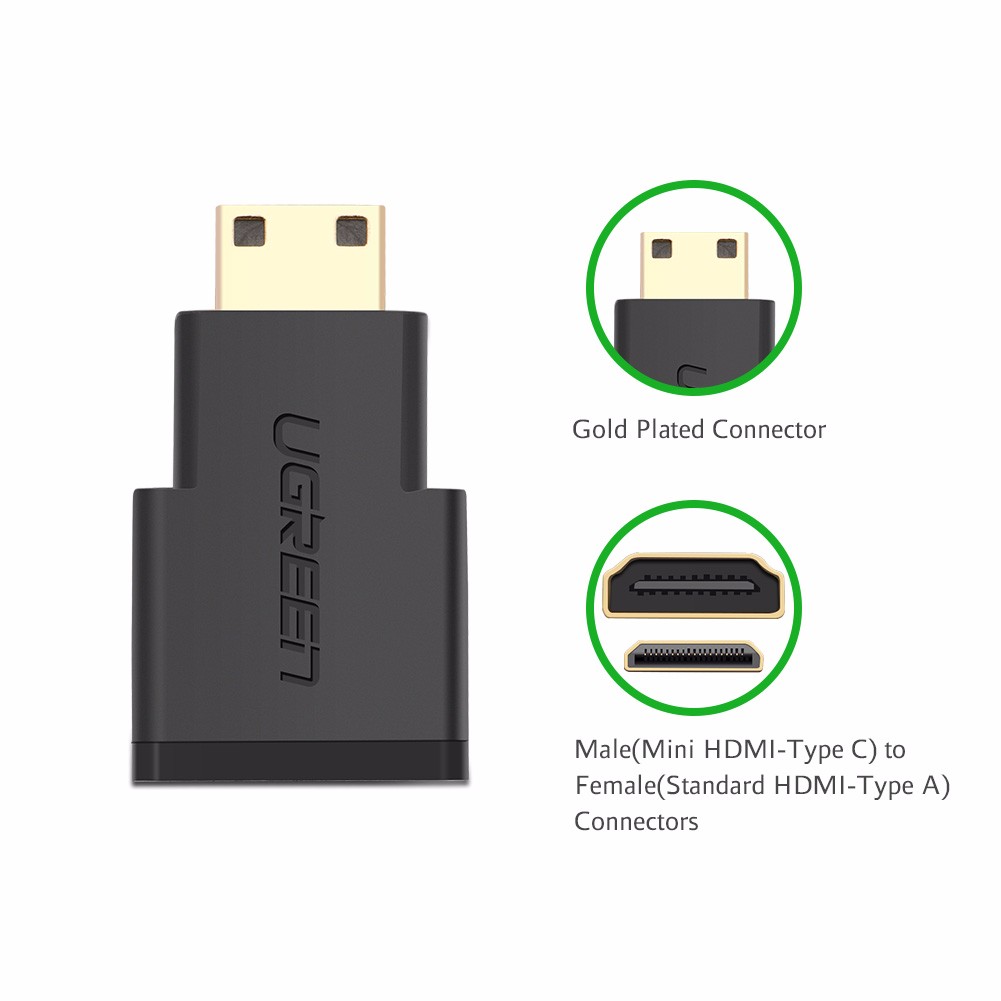 UGREEN Mini HDMI Male To HDMI Female Adapter 20101 in Sri Lanka | ido.lk