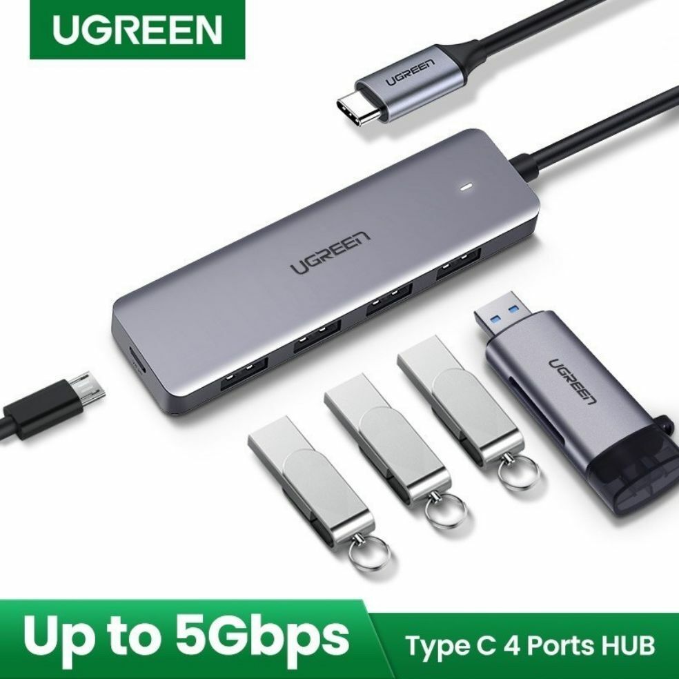 Ugreen USB C 4 Port USB 3.0 HUB 4 in 1 CM219 in Sri Lanka | ido.lk