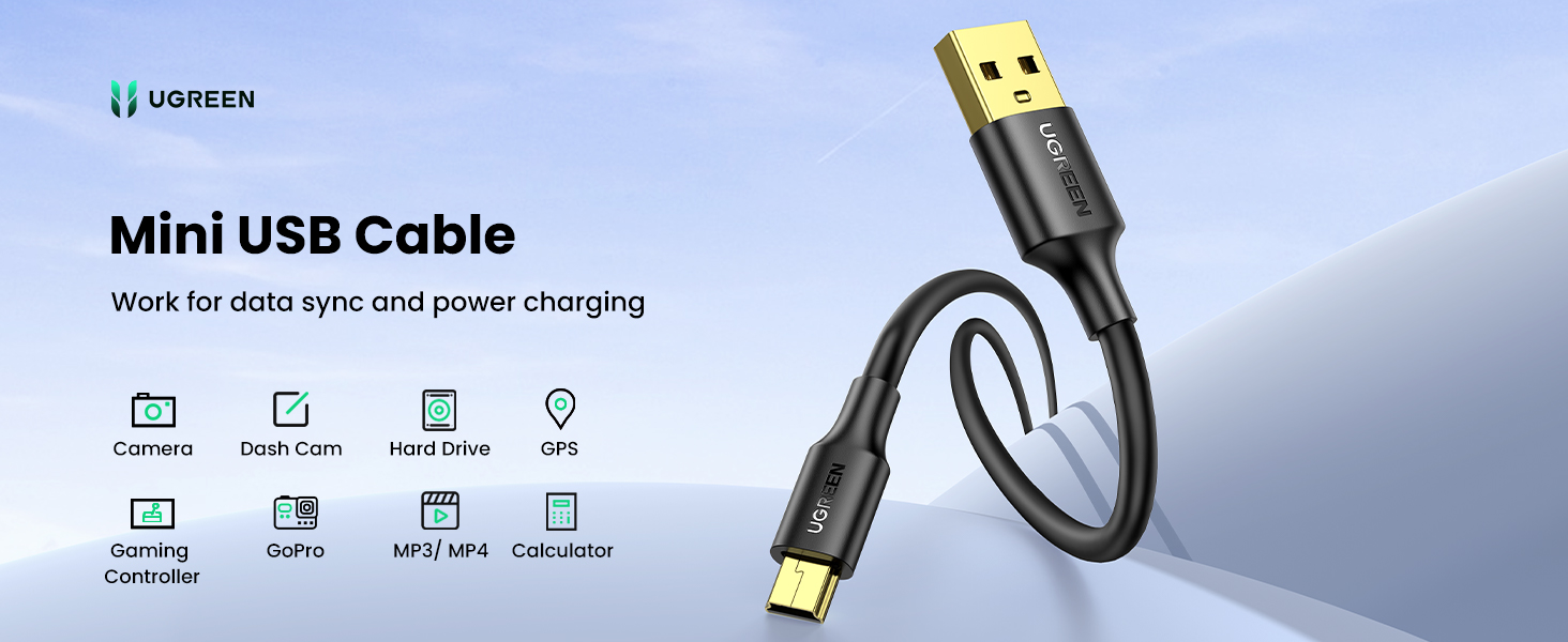UGREEN Mini USB Cable 1M USB 2.0 to Mini 5 Pin Cable 10355 in Sri Lanka | ido.lk