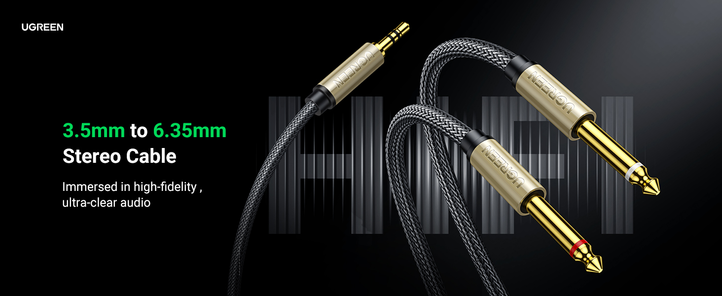 UGREEN 3.5mm to Dual 6.35mm Stereo Audio Cable 2M 10615 in Sri Lanka | ido.lk