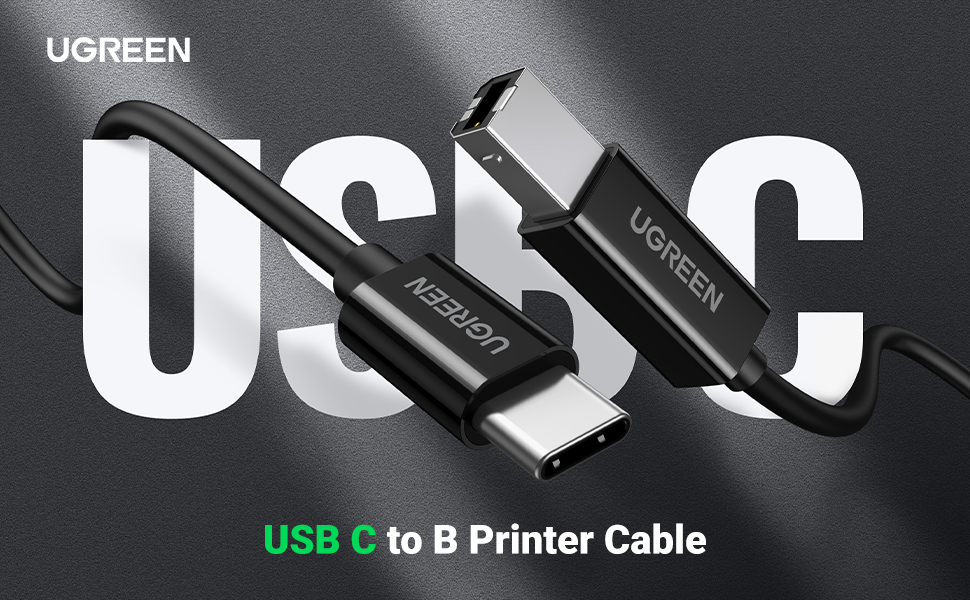 USB C to USB B Printer Cable