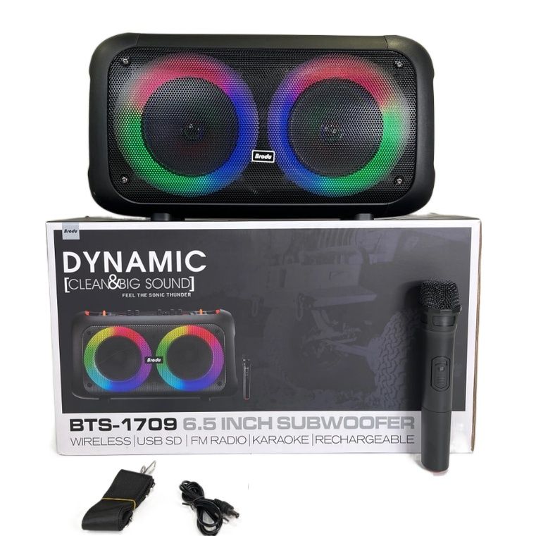 Brodu BTS-1709 Bluetooth Karaoke Speaker Rechargeable Party Speaker Best Price in SriLanka | ido.lk