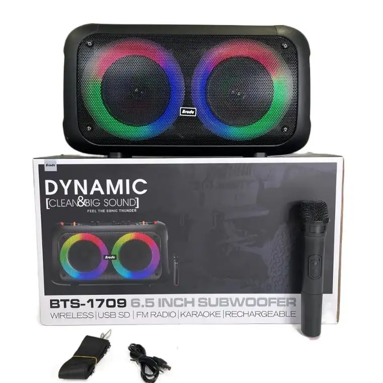 Brodu BTS-1709 Bluetooth Karaoke Speaker Rechargeable Party Speaker Best Price in SriLanka | ido.lk