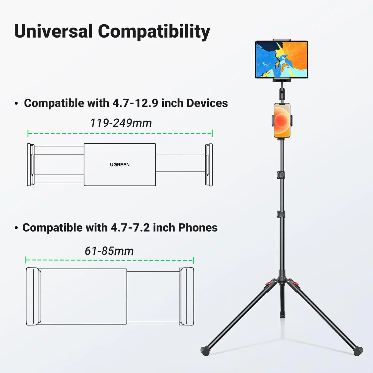 UGREEN Tripod Stand for Tablet and Phone 1.7M 15647 in Sri Lanka | ido.lk