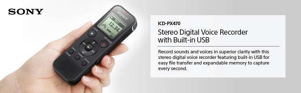 SONY PX470 Digital Voice Recorder PX Series with USB in Sri Lanka | ido.lk