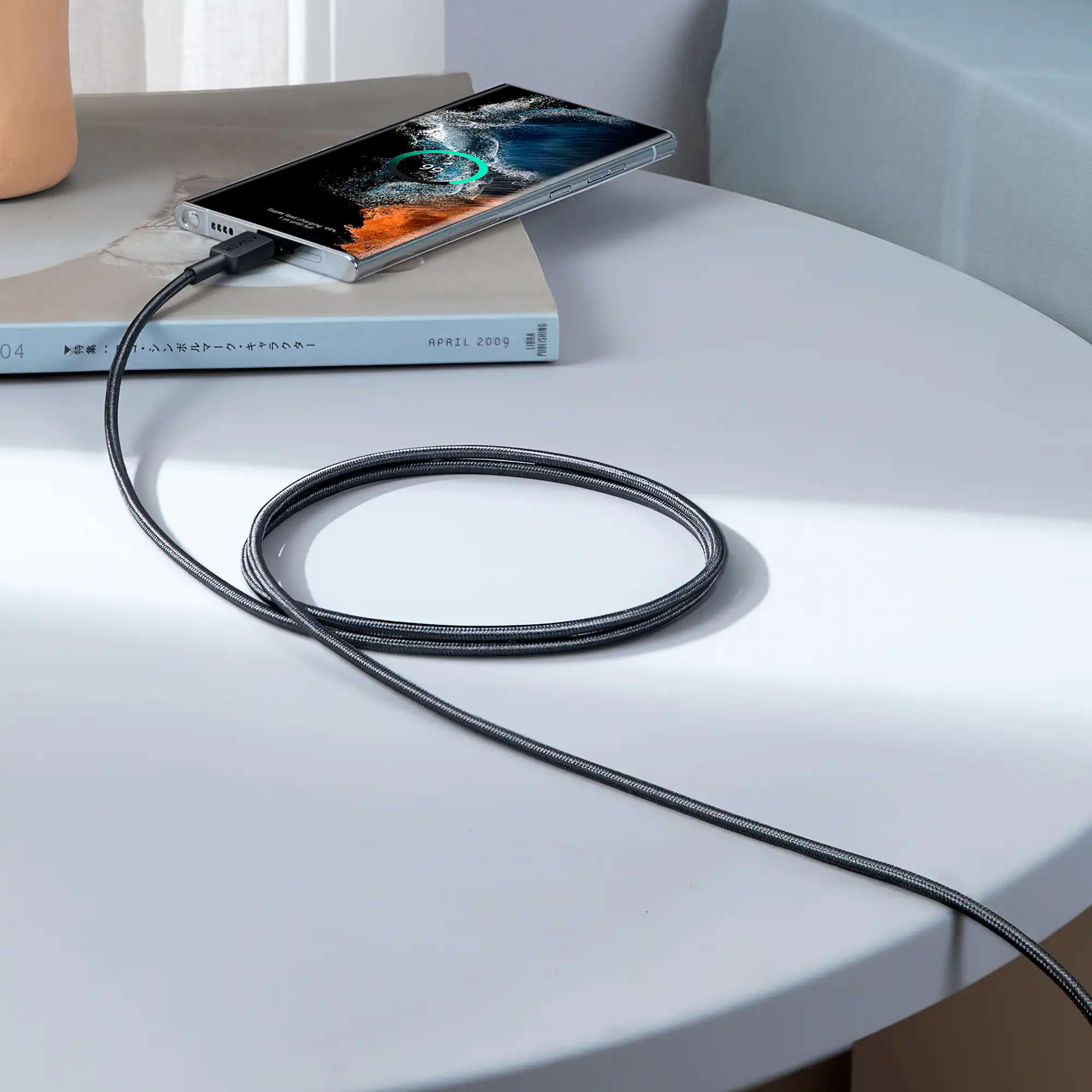 Anker 322 Braided USB-C to USB-C Cable, 6ft, A81F6H11-1, Black