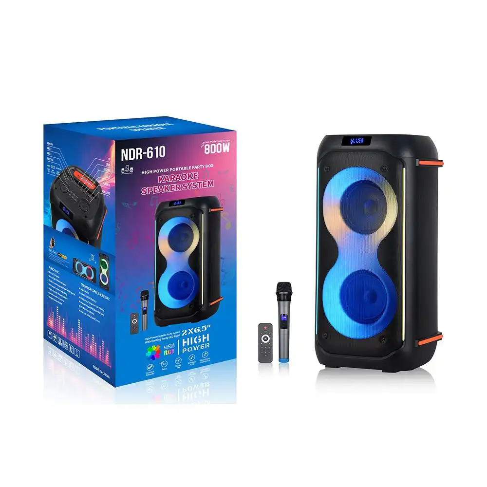 NDR 610 Bluetooth Party Speaker 800W With Wireless Mic in Sri Lanka | ido.lk