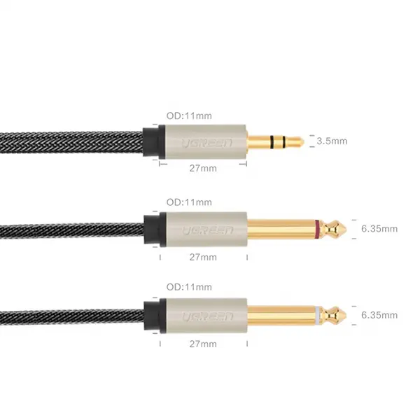 UGREEN 3.5mm to Dual 6.35mm Stereo Audio Cable 2M 10615 @ ido.lk