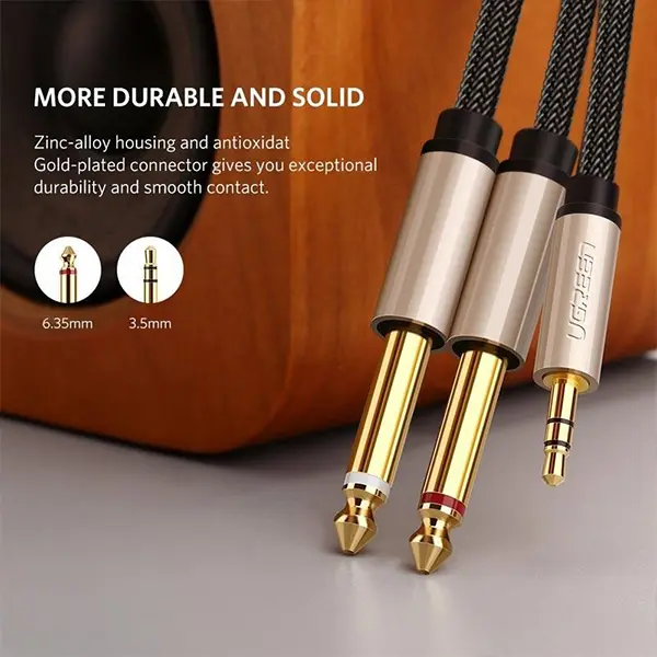 UGREEN 3.5mm to Dual 6.35mm Stereo Audio Cable 2M 10615 @ido.lk