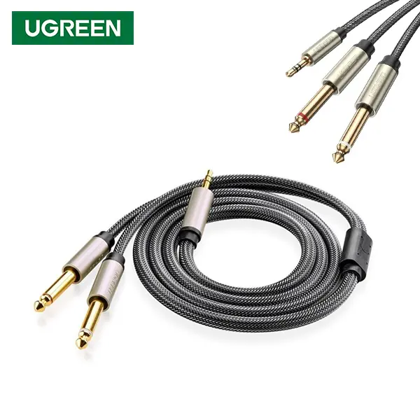 UGREEN 3.5mm to Dual 6.35mm Stereo Audio Cable 2M 10615@ido.lk
