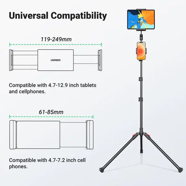 UGREEN Tripod Stand for Tablet and Phone 1.7M 15647 @ ido.lk