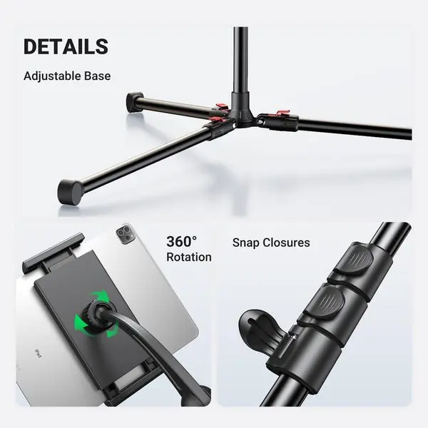 UGREEN Tripod Stand for Tablet and Phone 1.7M 15647@ ido.lk