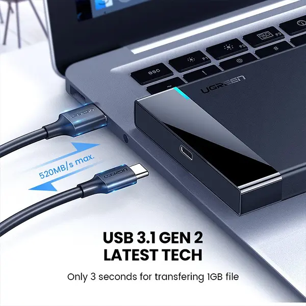 UGREEN USB C 3.1 2.5inch Hard Disk Enclosure 60735 @ido.lk