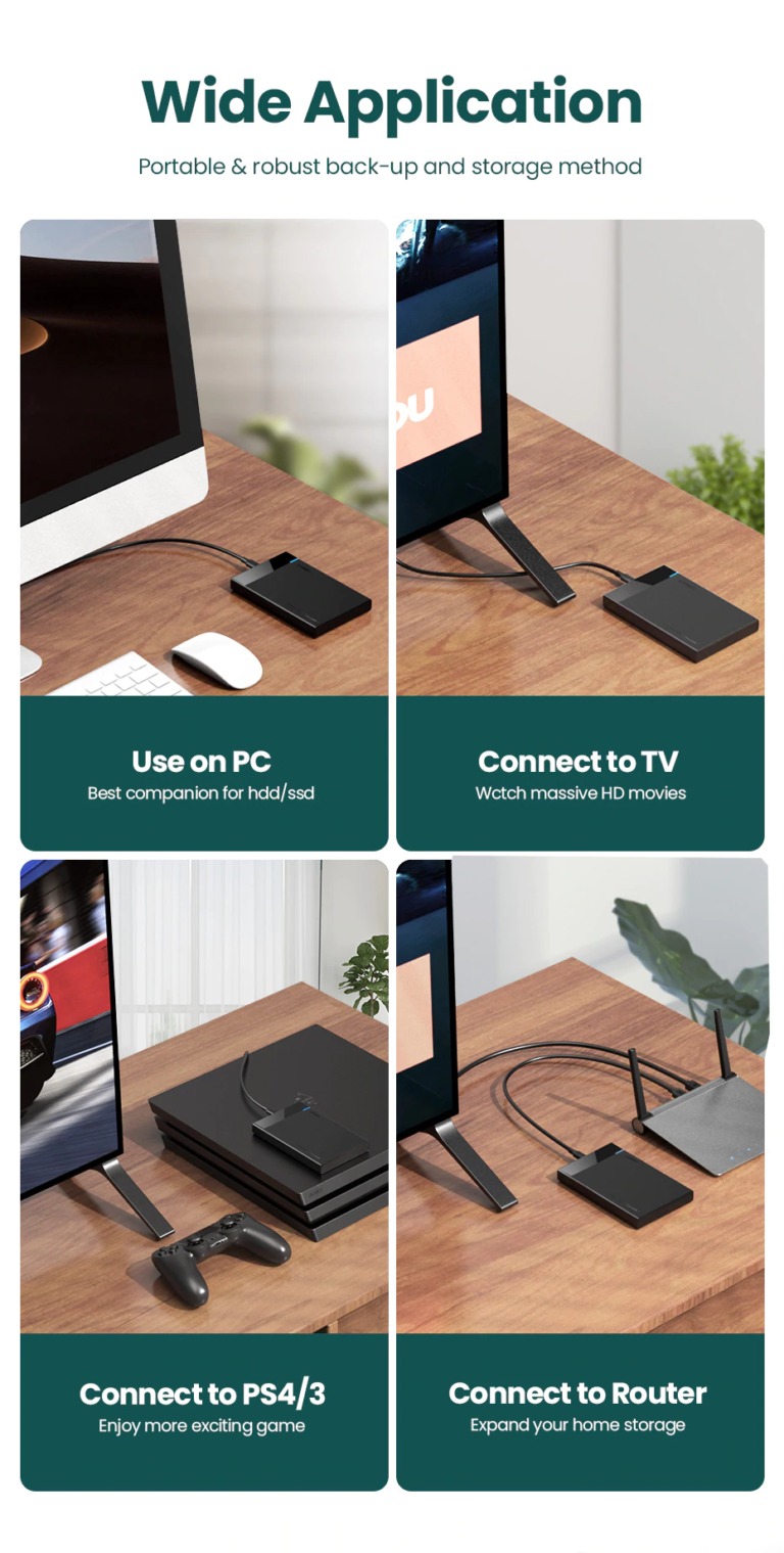 UGREEN USB C 3.1 2.5inch Hard Disk Enclosure 60735 in Sri Lanka from ido (1) UGREEN USB C 3.1 2.5inch Hard Disk Enclosure 60735 in Sri Lanka from ido.lk