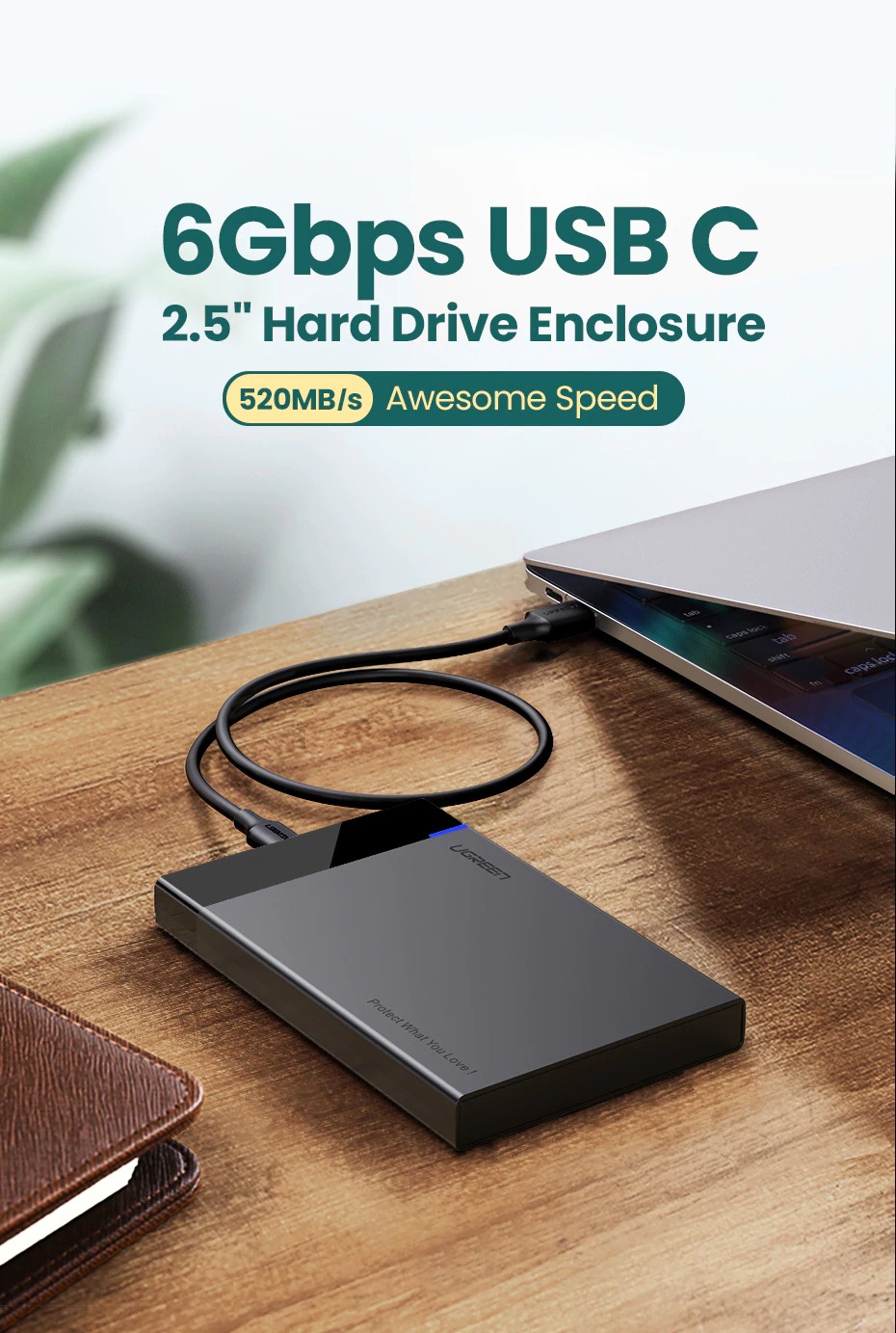 UGREEN USB C 3.1 2.5inch Hard Disk Enclosure 60735 in Sri Lanka from ido.lk