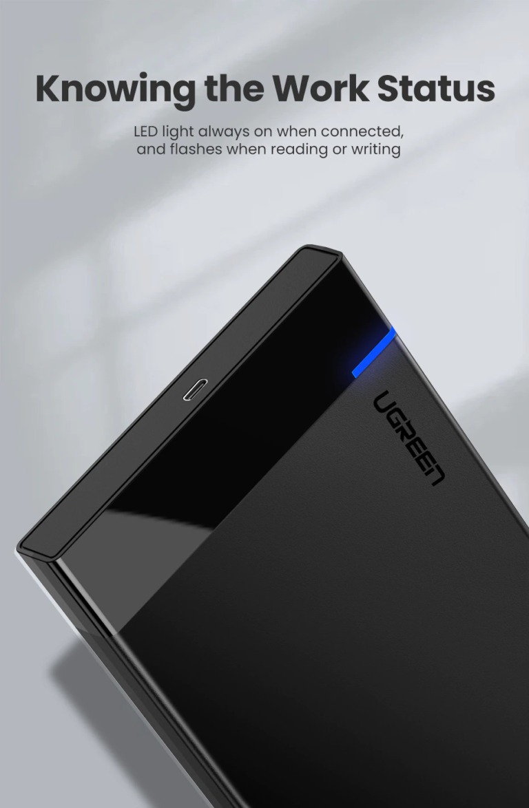 UGREEN USB C 3.1 2.5inch Hard Disk Enclosure 60735 in Sri Lanka from ido.lk