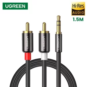 Ugreen 3.5mm to 2RCA Male Cable 1.5M AV116@ido.lk