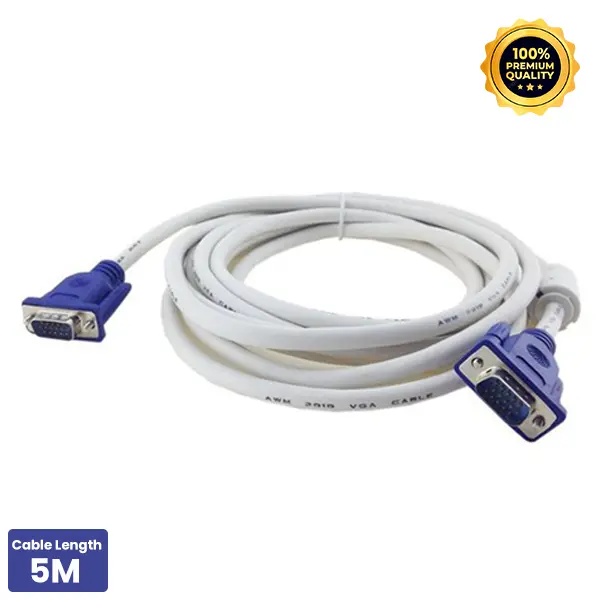 VGA Cable 5M Male to Male@ido.lk