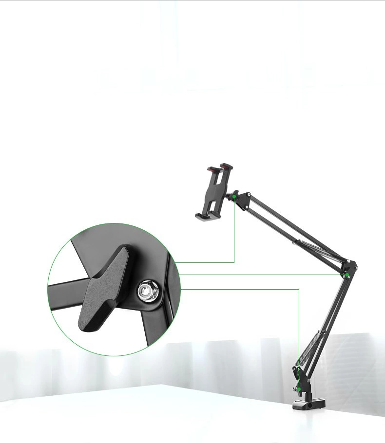 eng pl Ugreen holder tripod folding arm for table desk for phone tablet black gray   