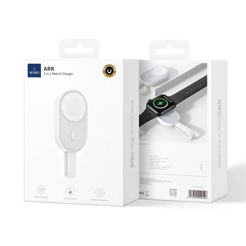 WIWU ARK 2 in 1 Wireless Smart Watch Charger Best Price in Sri Lanka | ido.lk
