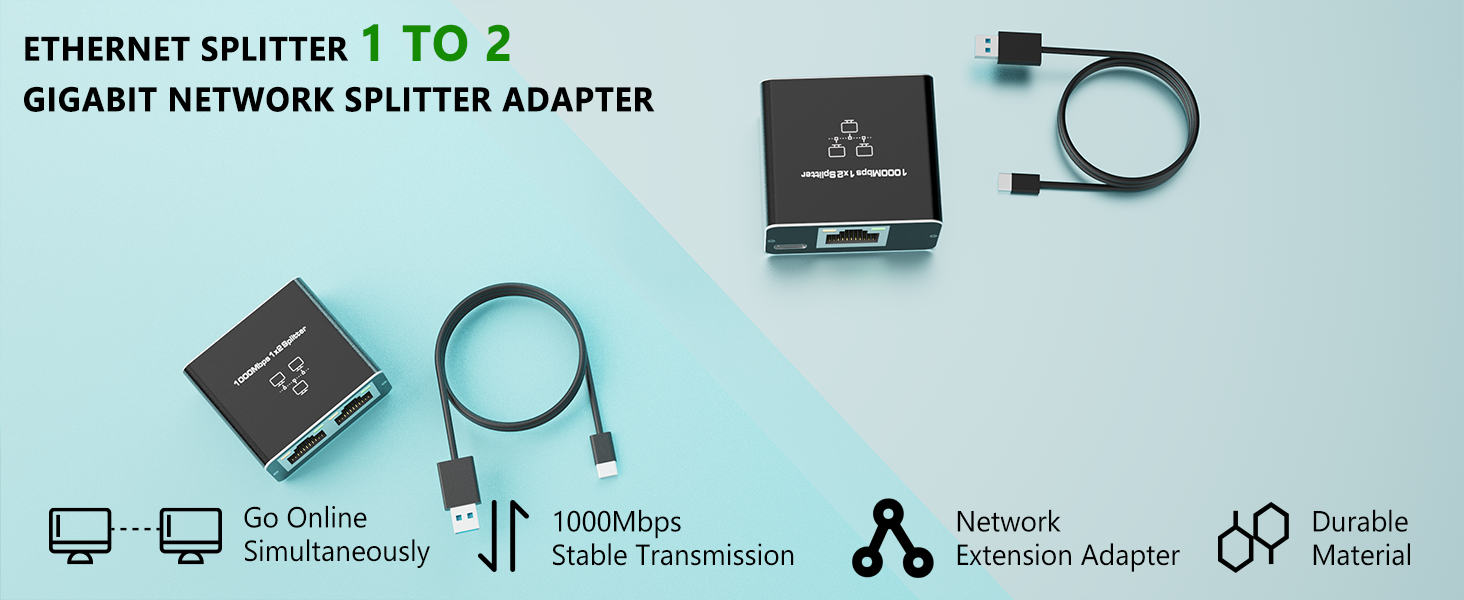 2 Port Gigabit Network Cable Splitter 1000Mbps: Best Price in Sri Lanka | ido.lk