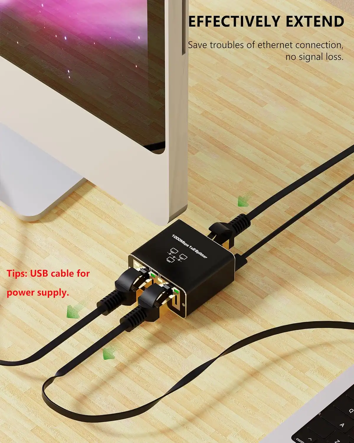 2 Port Gigabit Network Cable Splitter 1000Mbps: Best Price in Sri Lanka | ido.lk
