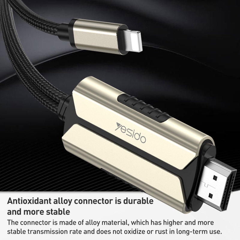 Yesido Lightning to HDMI HTV Adapter HM13 2M Best Price in Sri Lanka | ido.lk