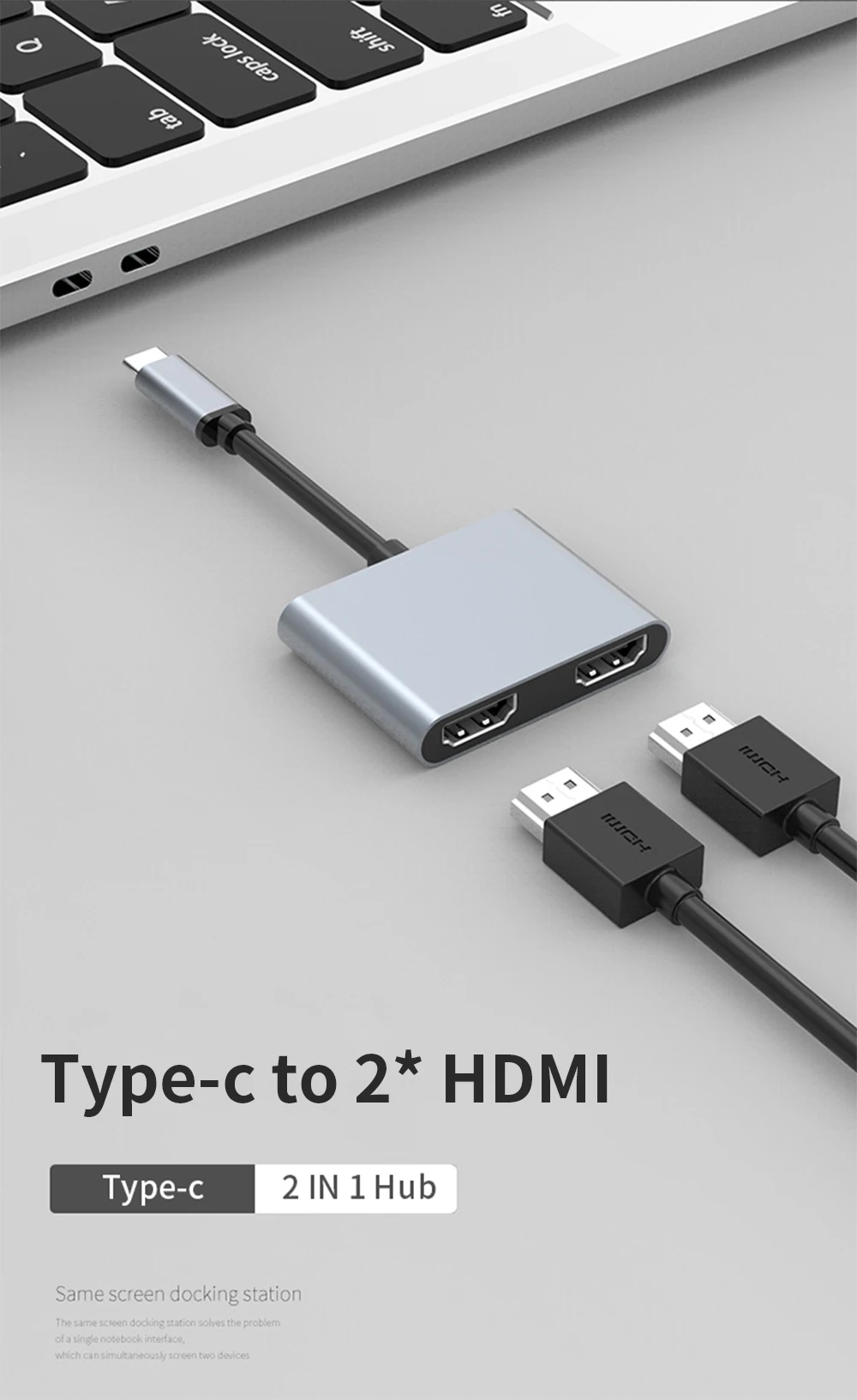 USB Type C to Dual HDMI Adapter USB 3.0 4K 60Hz Best Price in Sri Lanka | ido.lk