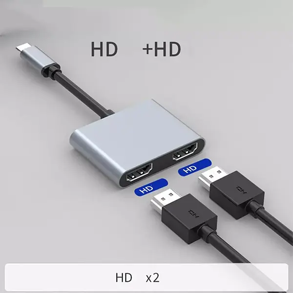 USB Type C to Dual HDMI Adapter USB 3.0 4K 60Hz@ ido.lk