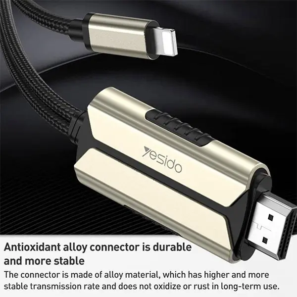 Yesido Lightning to HDMI HTV Adapter HM13 2M Sri lanka@ido.lk