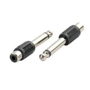 6.35mm TRS Male Plug to RCA Female Jack for Mixer@ido.lk