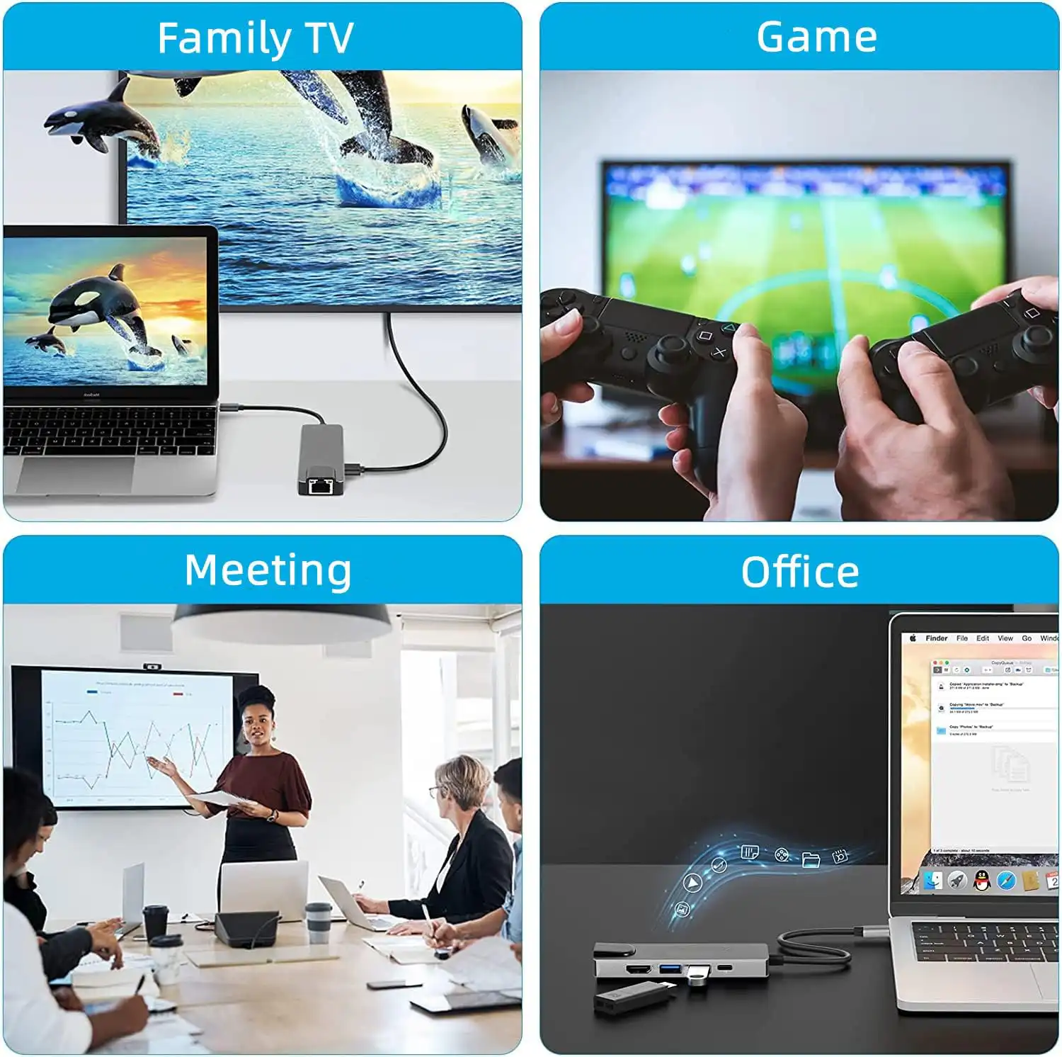 USB C to HDMI 5 in 1 Multiport Adapter with 1000Mbps Ethernet Port Best Price in Sri Lanka | ido.lk