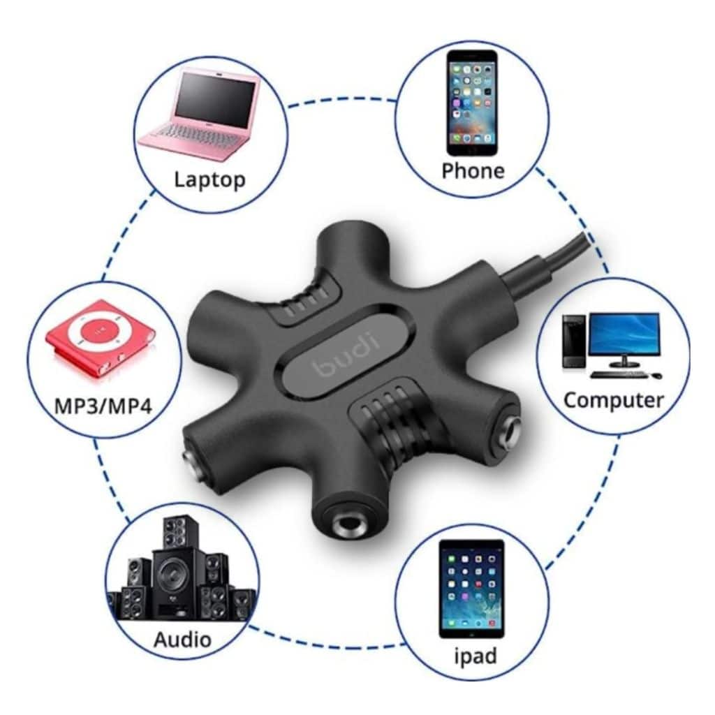 5 Port 3.5mm Aux Splitter Best Price in Sri Lanka | ido.lk