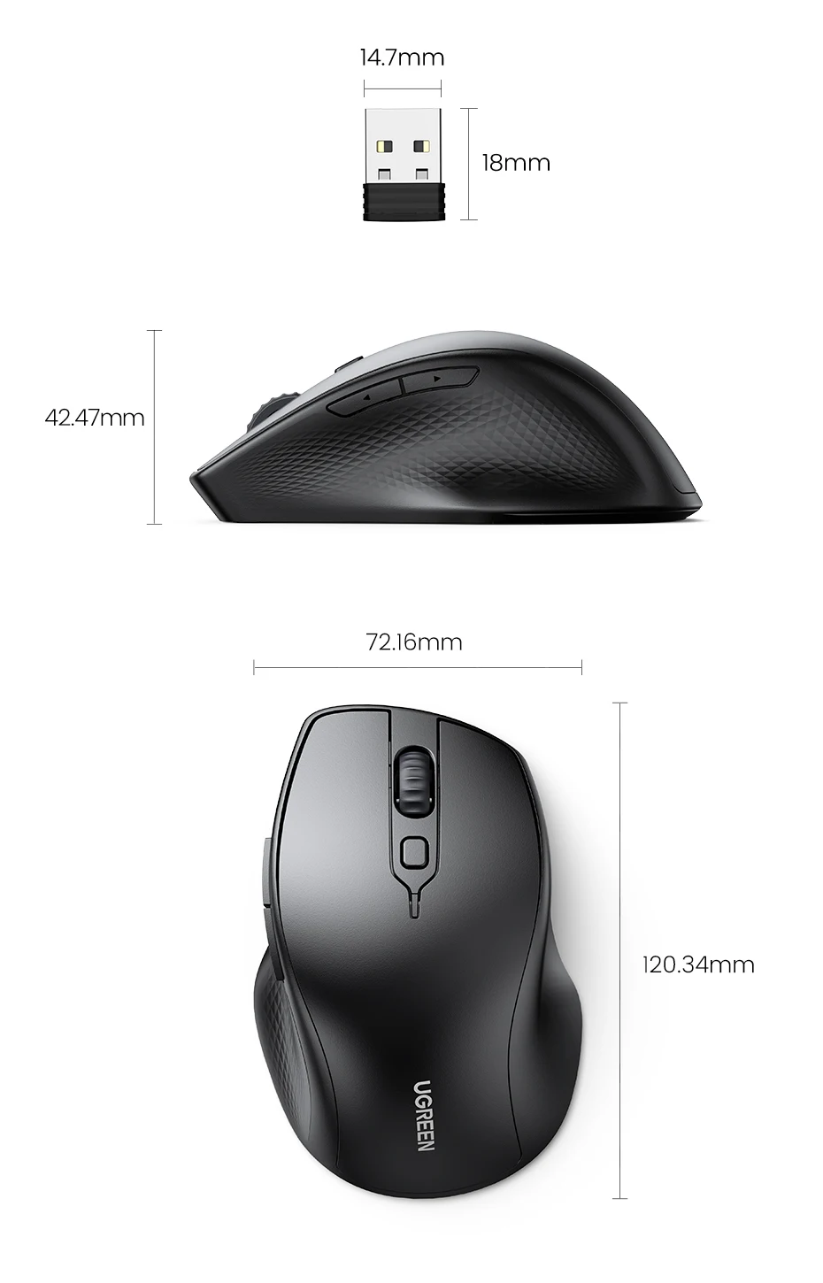 UGREEN Bluetooth 5.0 Wireless Mouse MU101 Best Price in Sri Lanka | ido.lk