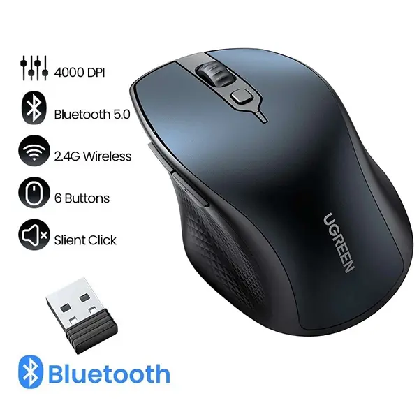 UGREEN Bluetooth 5.0 Wireless Mouse Ergonomic 4000DPI in Sri Lanka @ido.lk