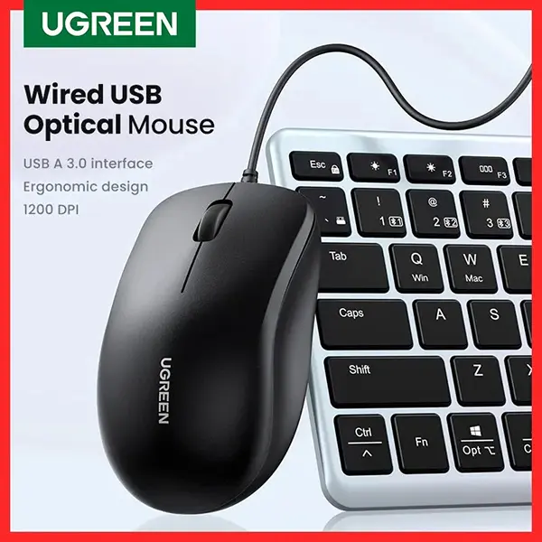 UGREEN USB Wired Mouse MU007 1200 DPI Sri Lanka @ ido.lk
