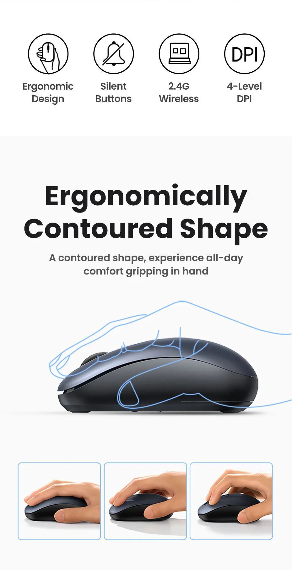 UGREEN 2.4G Wireless Mouse MU105 Best Price in Sri Lanka | ido.lk