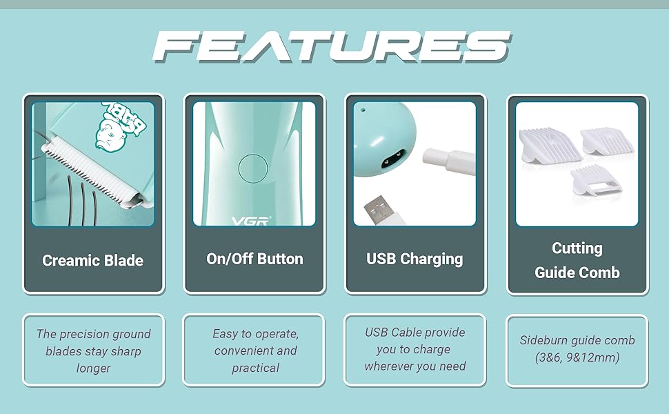 VGR V-150 Rechargeable Baby Hair Clipper Trimmer Best Price in Sri Lanka | ido.lk