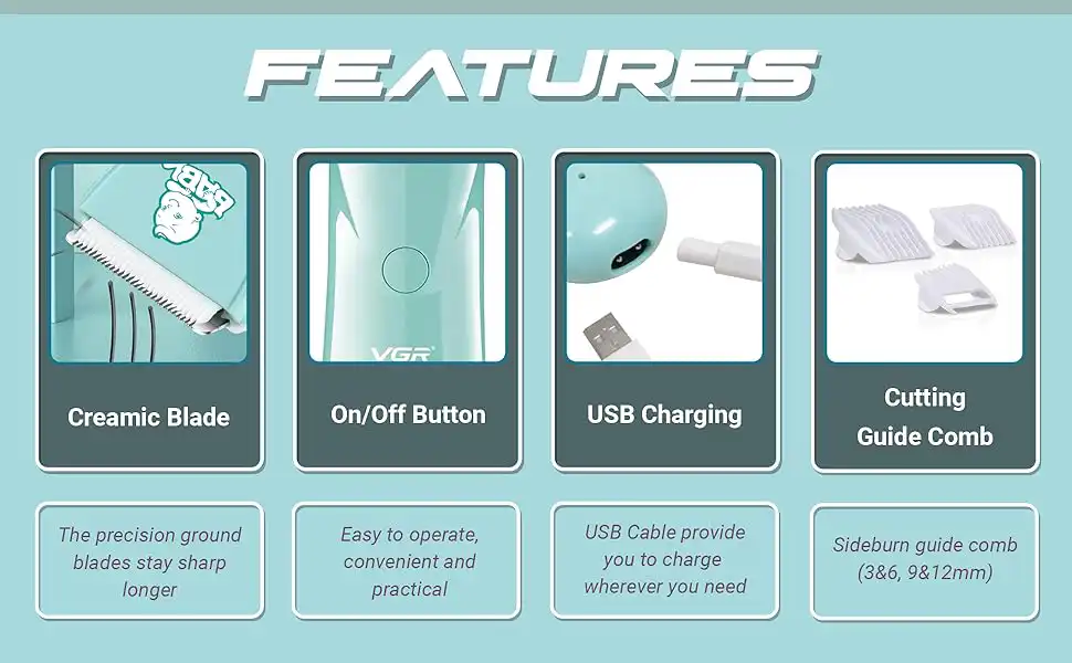 VGR V-150 Rechargeable Baby Hair Clipper Trimmer Best Price in Sri Lanka | ido.lk